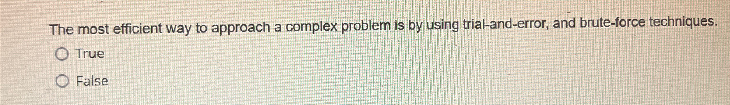 The most efficient way to approach a complex