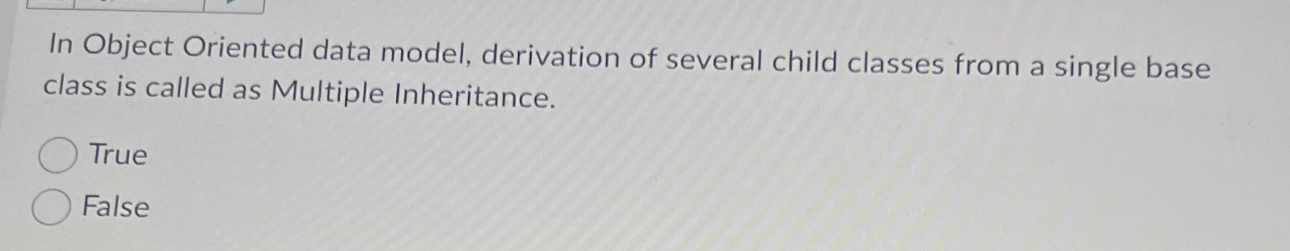 In Object Oriented data model, derivation of