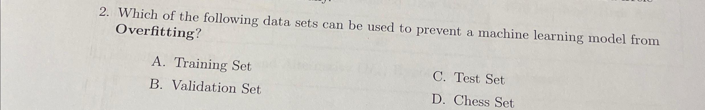 Which of the following data sets can be used to