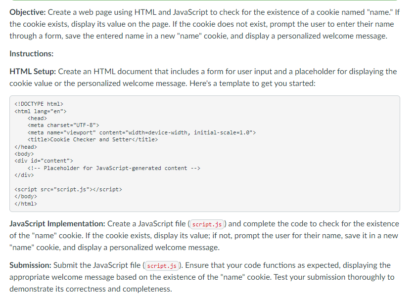 Code need to be javascript, and thank you in