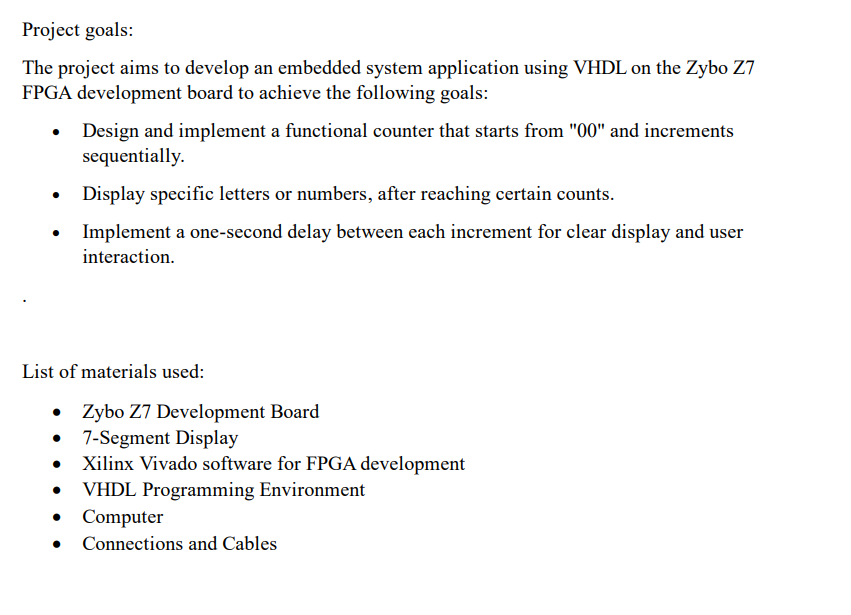 Project goals: The project aims to develop an