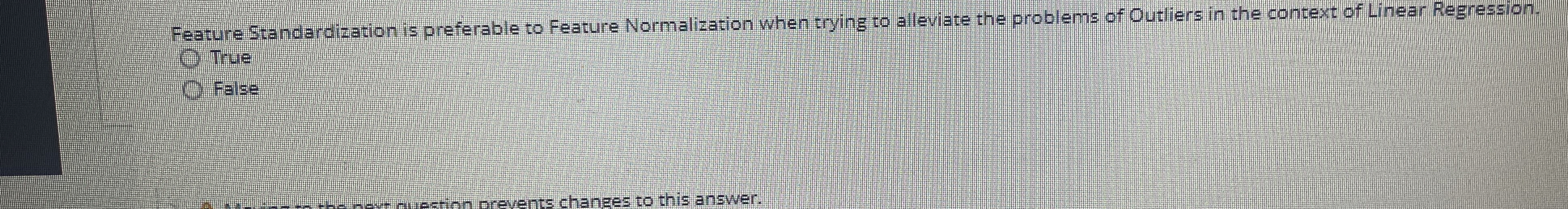 Feature Standardization is preferable to Feature