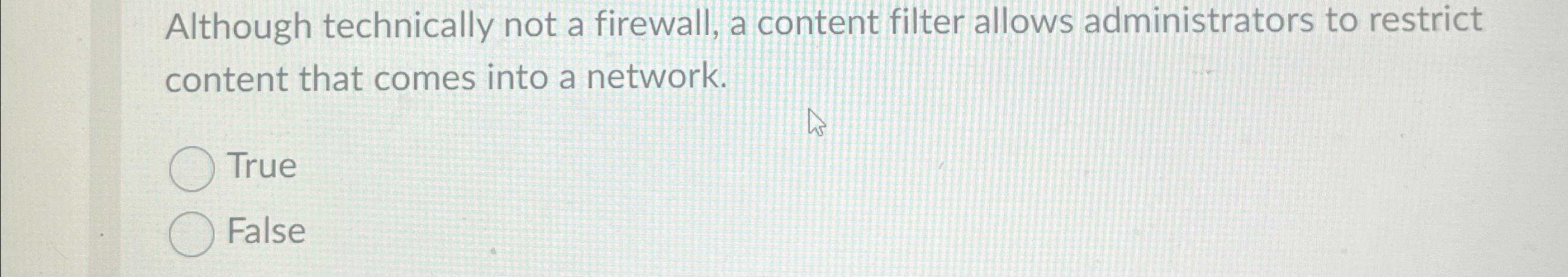 Although technically not a firewall, a content