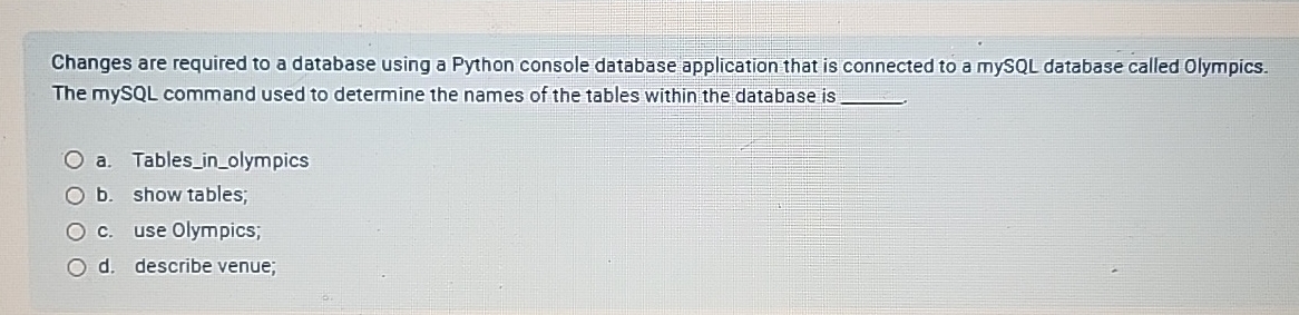 Changes are required to a database using a Python