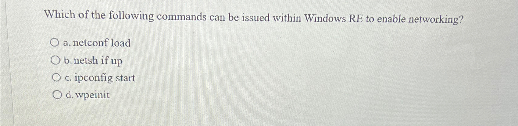 Which of the following commands can be issued