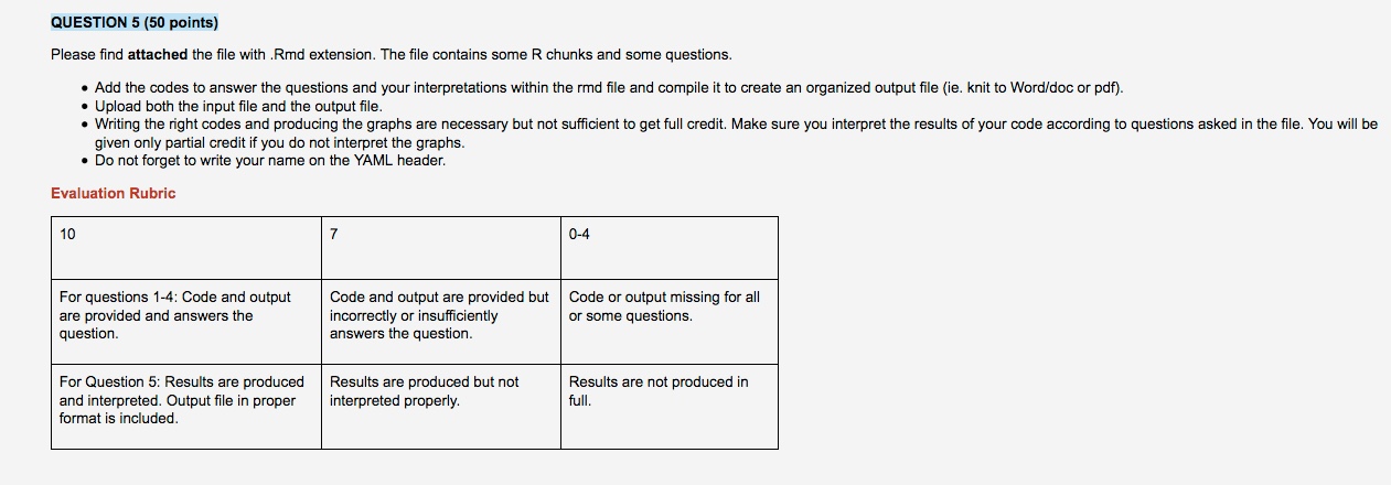 QUESTION 5 ( 5 0 points ) Please find attached