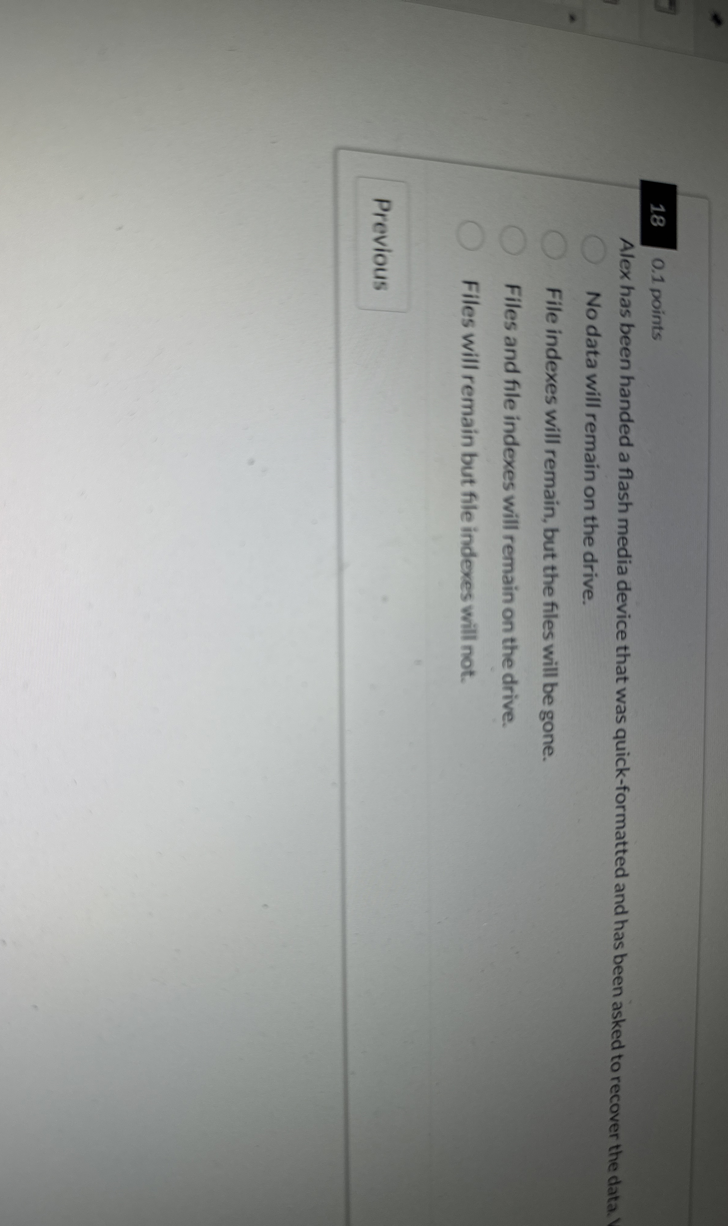 1 8 0 . 1 points Alex has been handed a flash