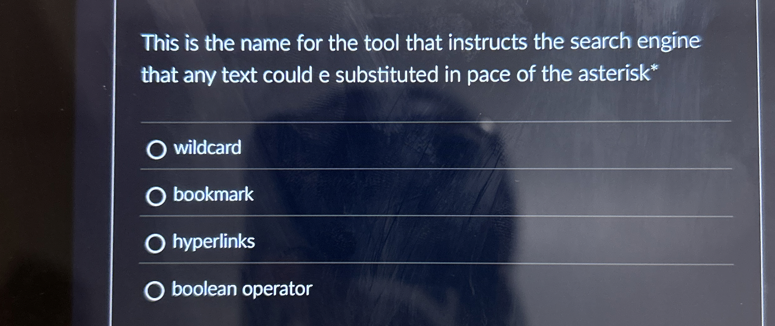 This is the name for the tool that instructs the