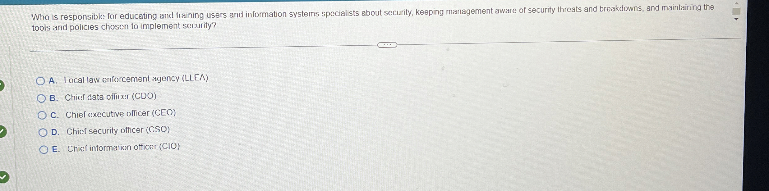 Who is responsible for educating and training