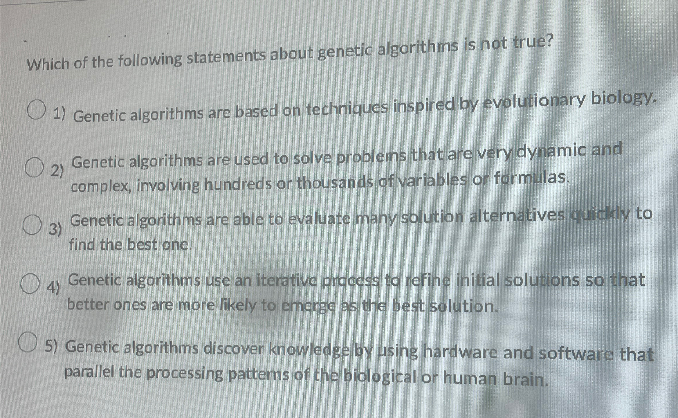Which of the following statements about genetic