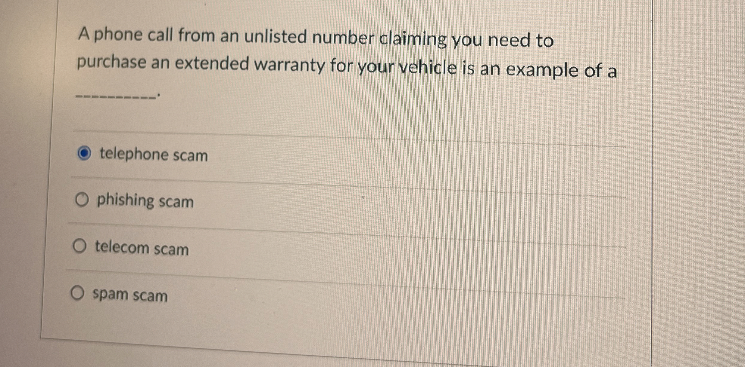 A phone call from an unlisted number claiming you