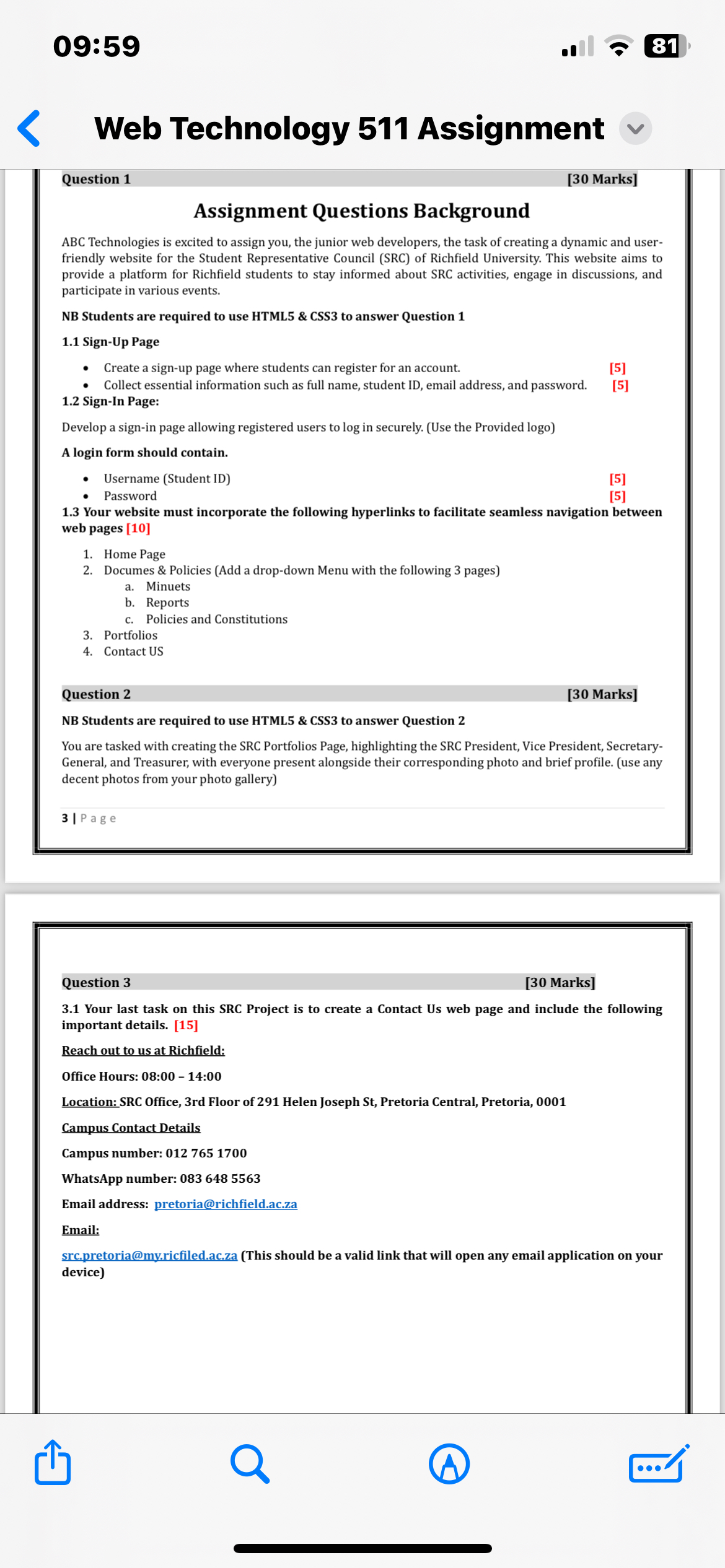 0 9 : 5 9 8 1 Web Technology 5 1 1 Assignment