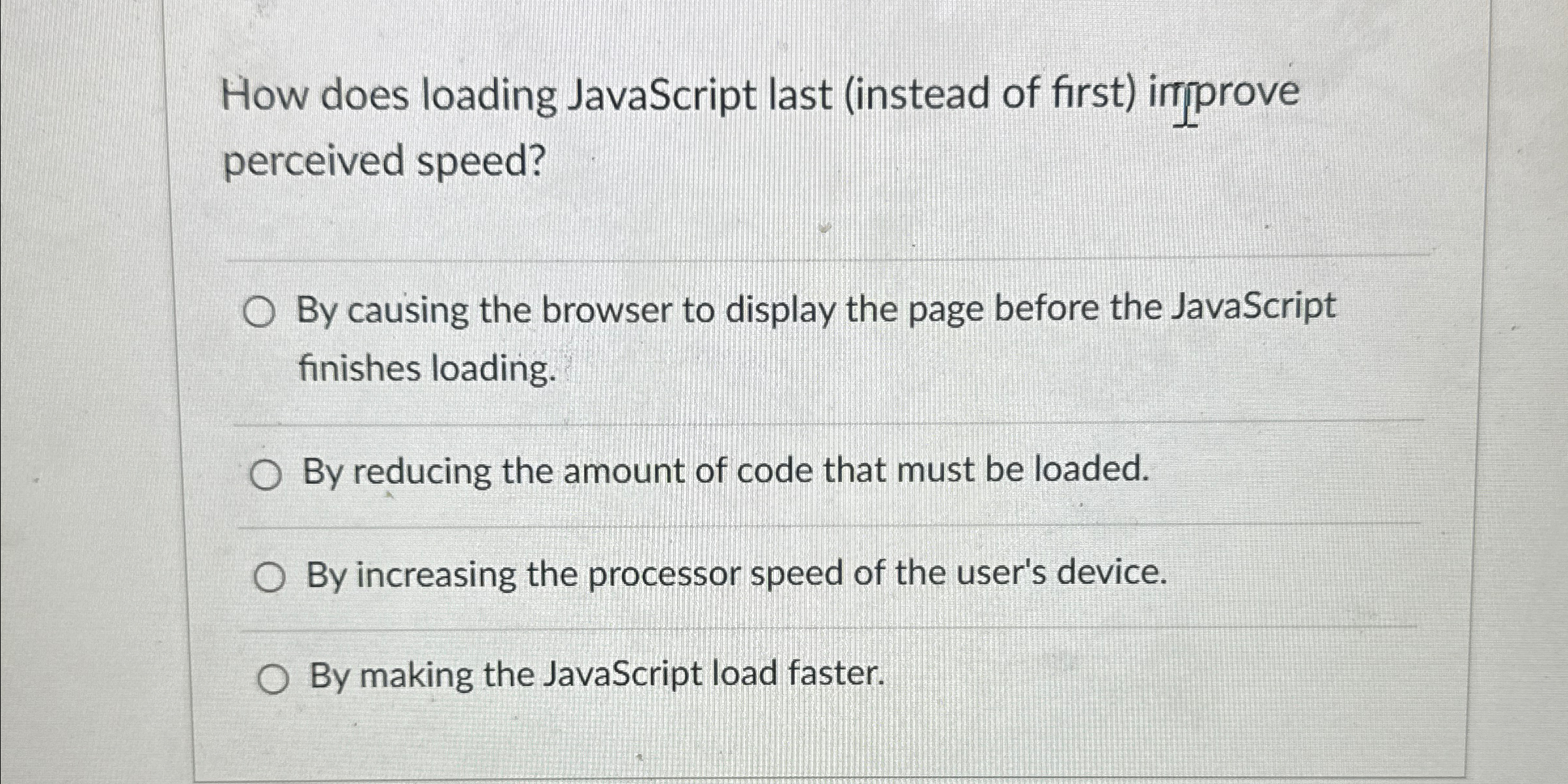 How does loading JavaScript last ( instead of