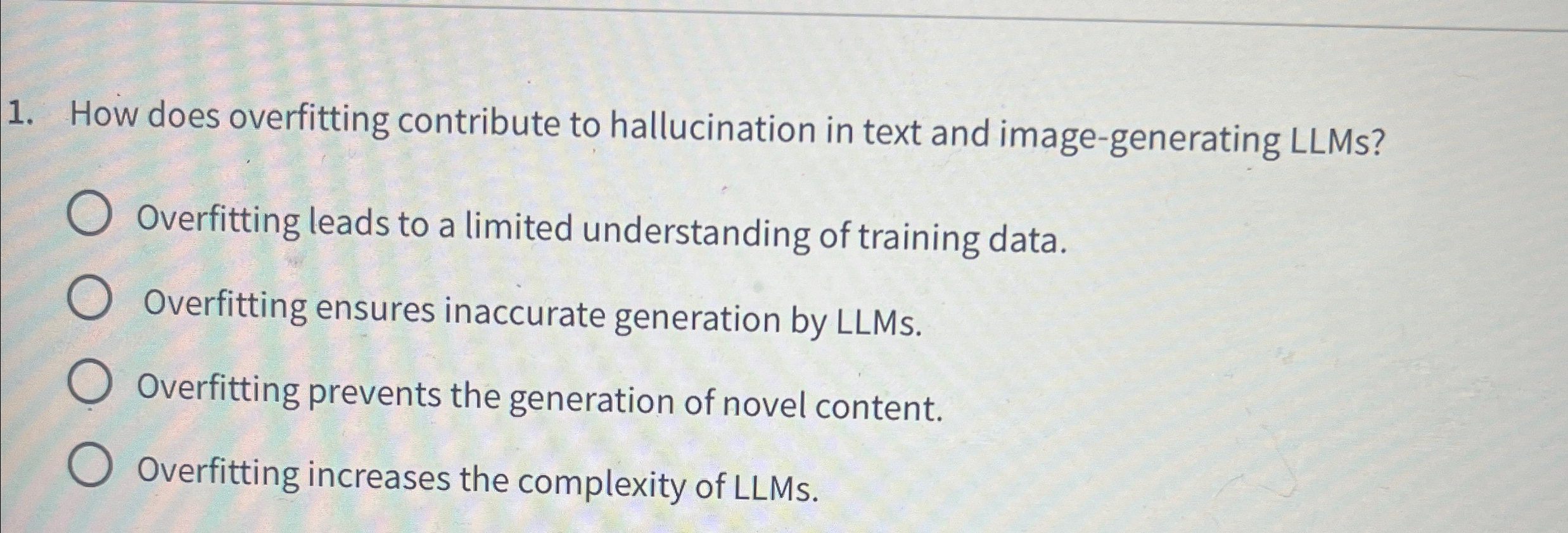 How does overfitting contribute to hallucination
