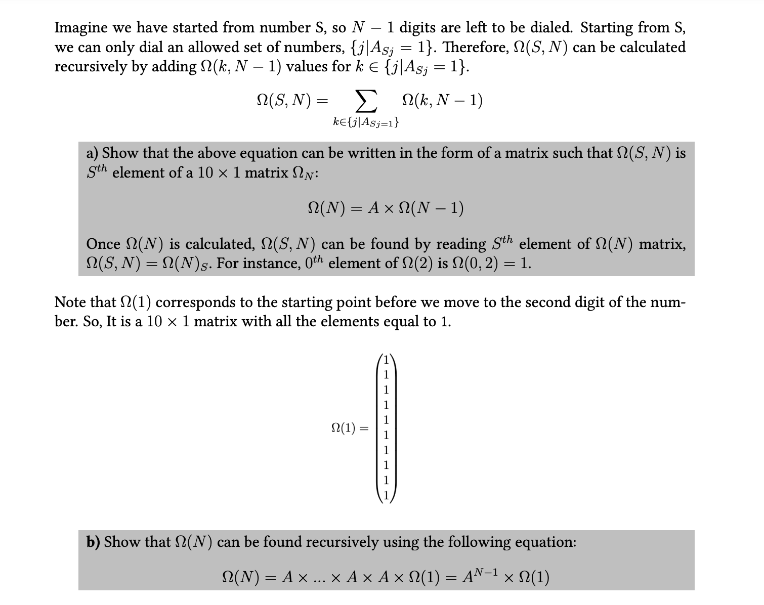 Imagine we have started from number S , so N - 1