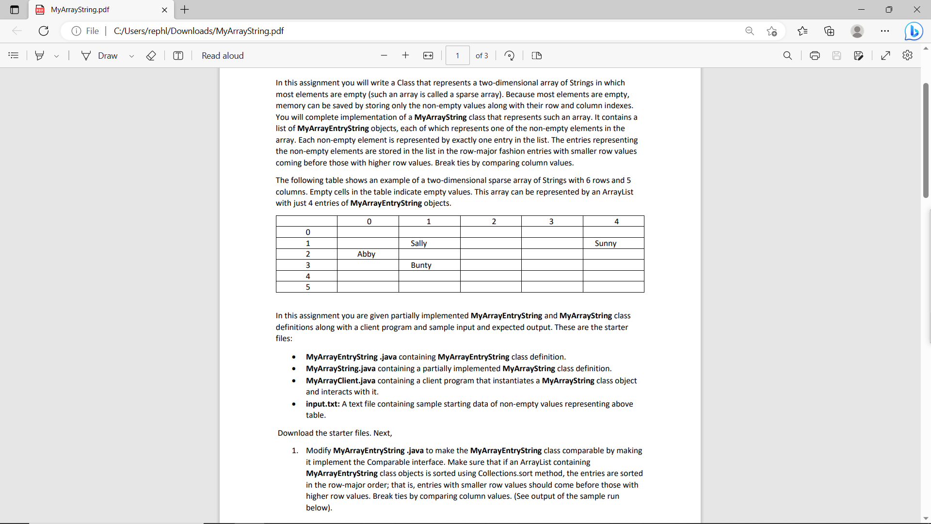 I need help on how to do the modification of