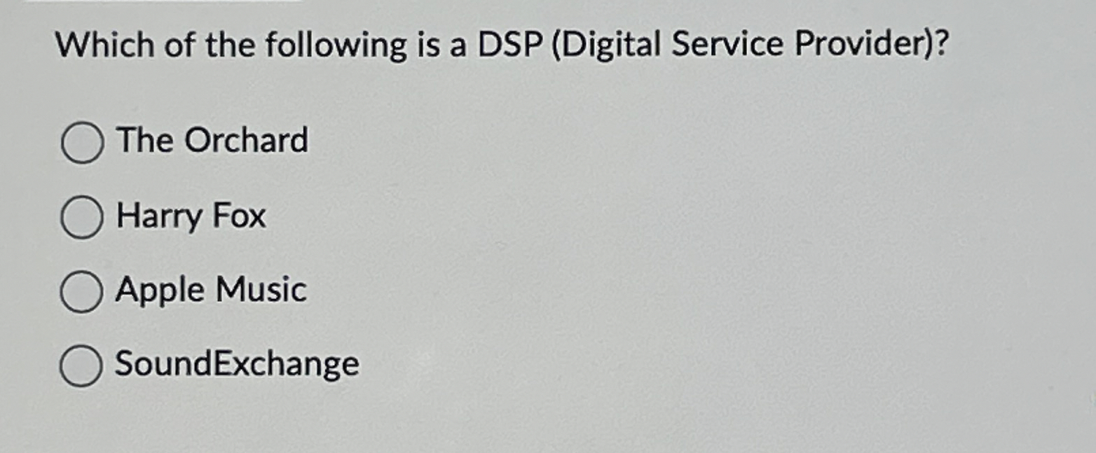 Which of the following is a DSP ( Digital Service