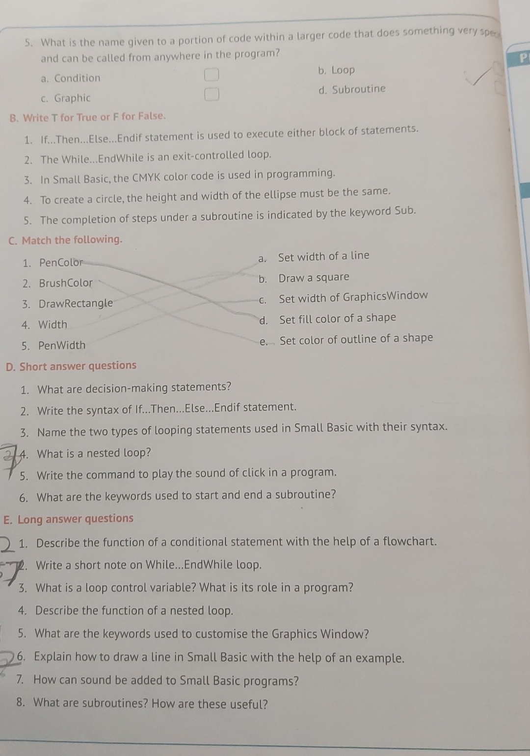 What is the name given to a portion of code