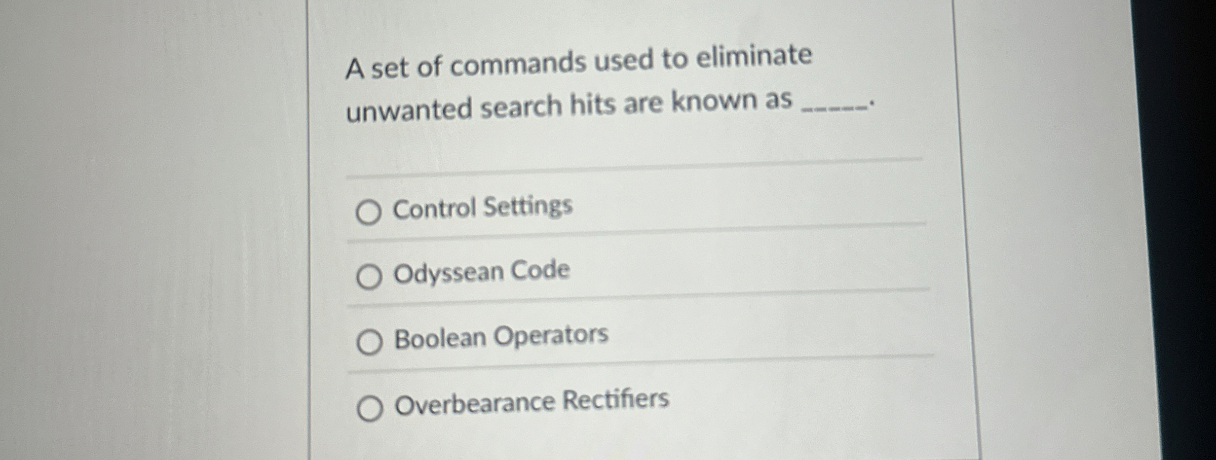 A set of commands used to eliminate unwanted
