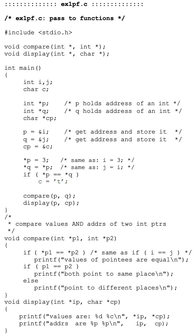( C program ) Fix the program. Pass pointers to