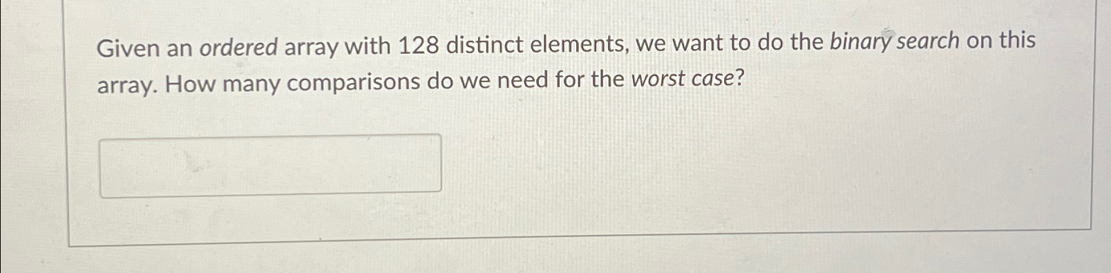 Given an ordered array with 1 2 8 distinct