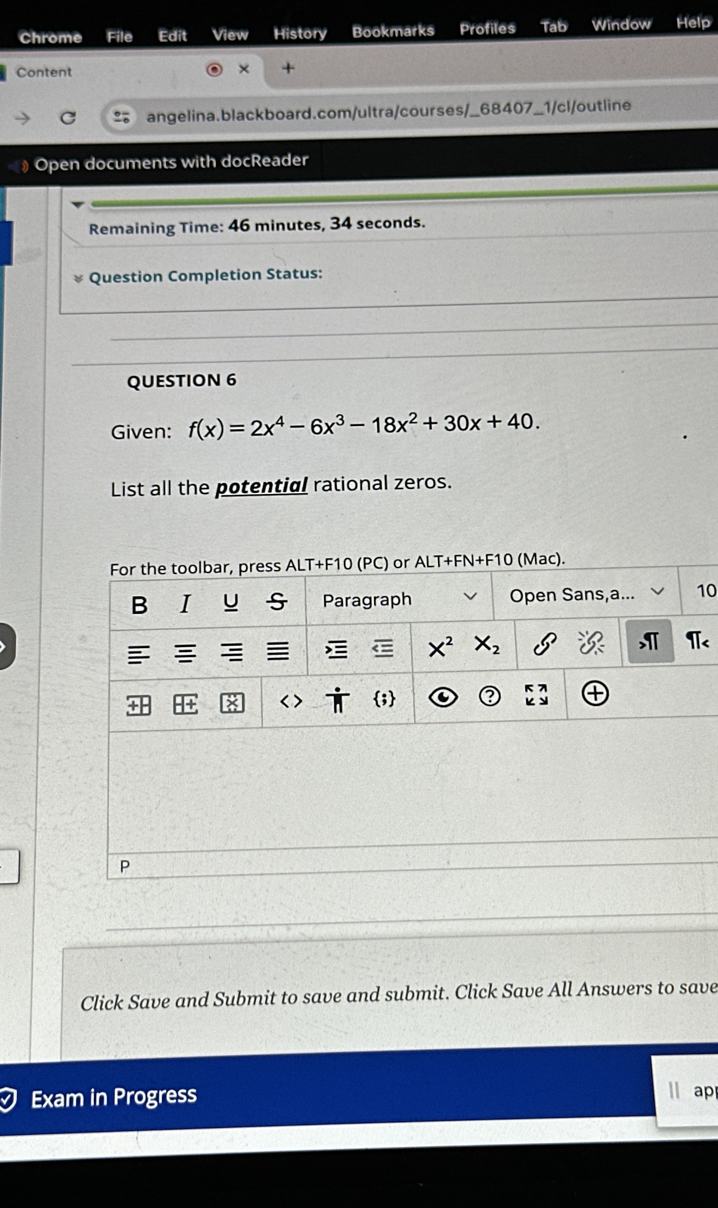 Chrome File Edit View History Bookmarks Profiles