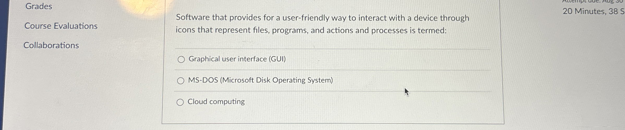 Grades Software that provides for a user -
