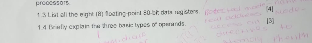 processors. 1 . 3 List all the eight ( 8 )