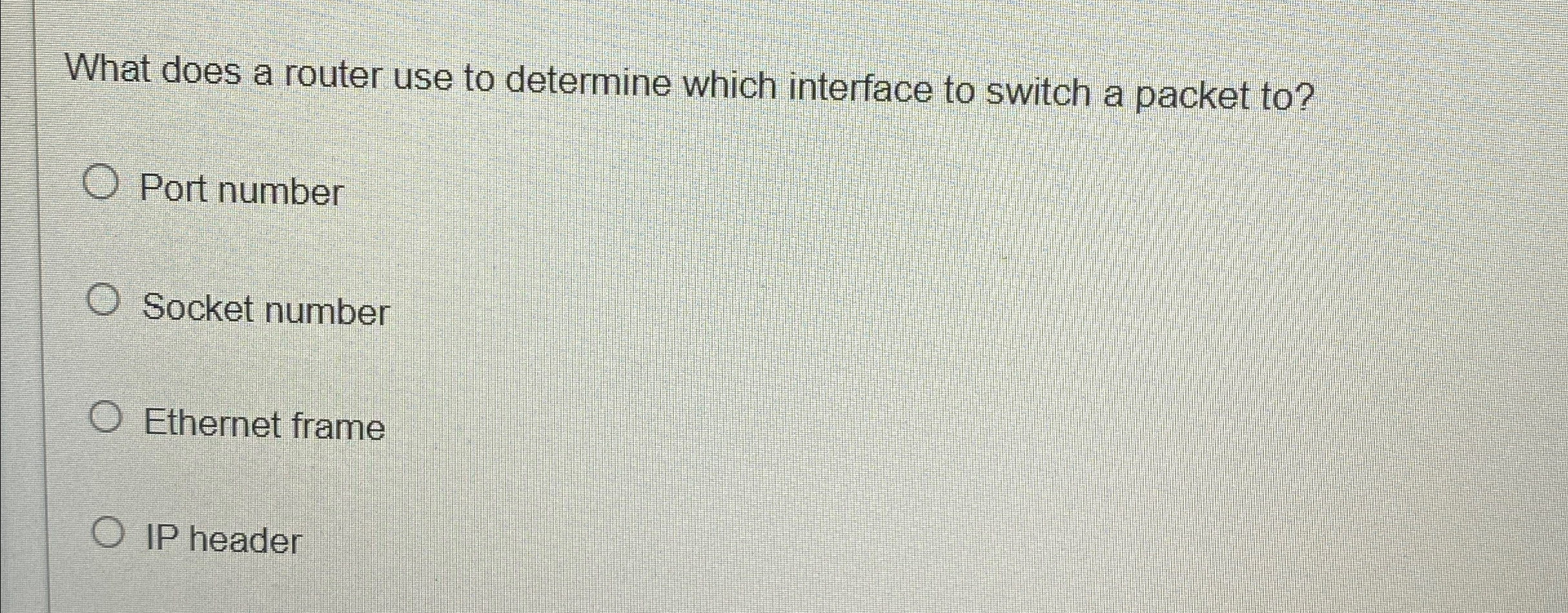 What does a router use to determine which