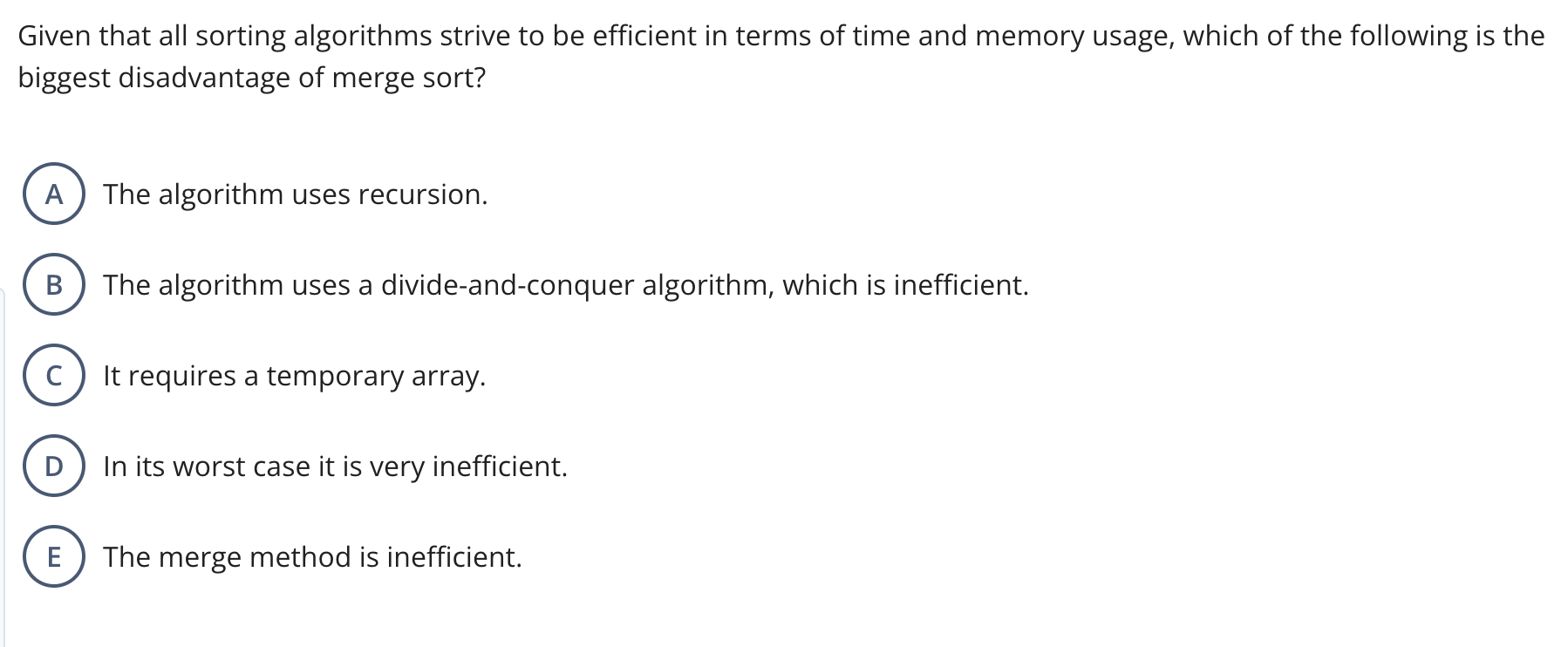 Given that all sorting algorithms strive to be