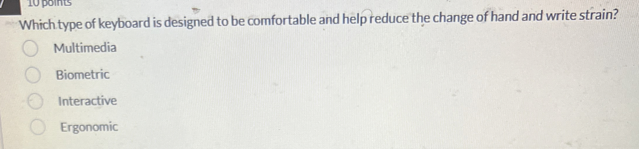 Which type of keyboard is designed to be