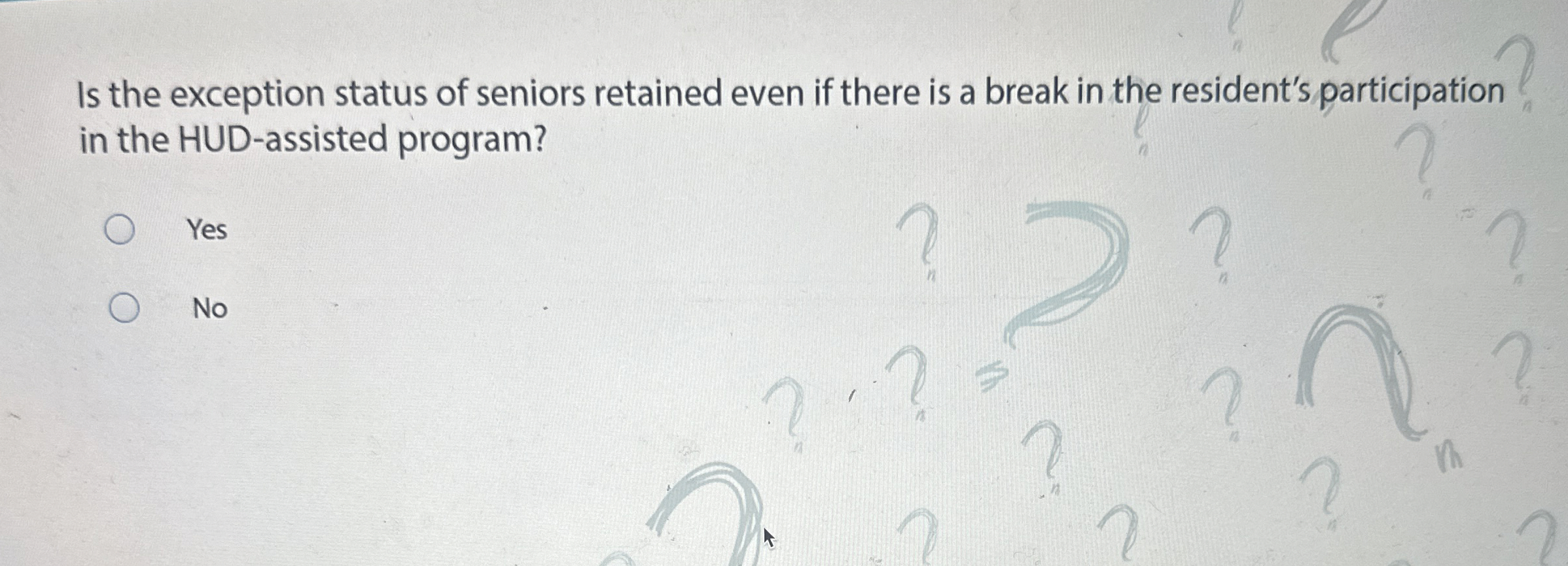 Is the exception status of seniors retained even