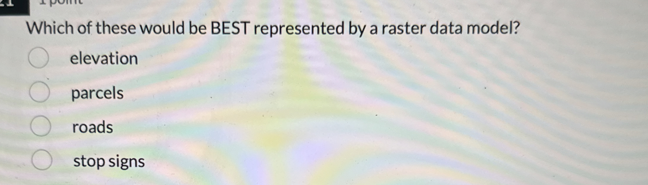 Which of these would be BEST represented by a