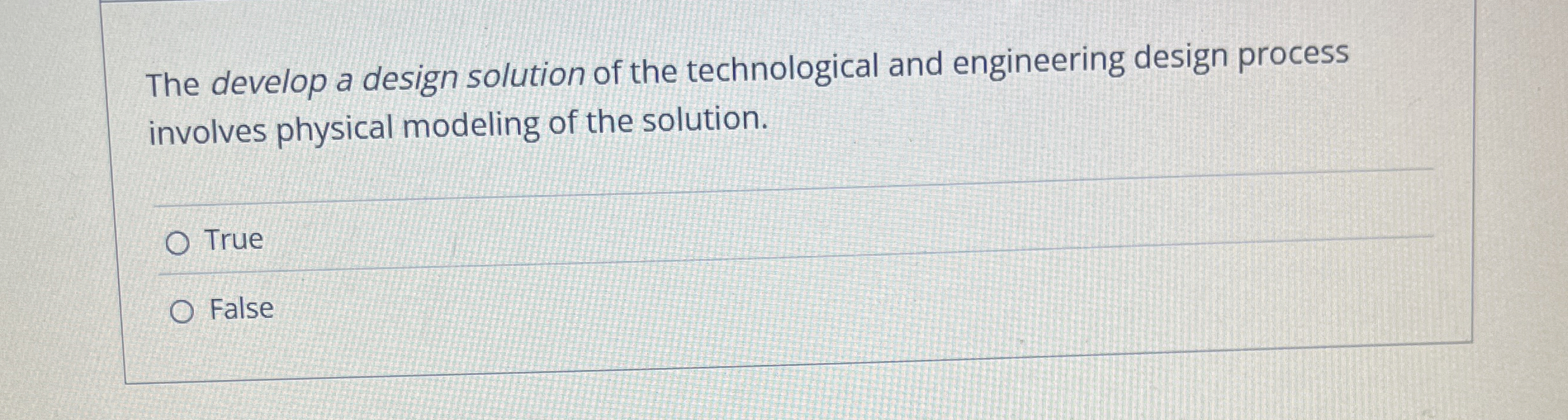 The develop a design solution of the