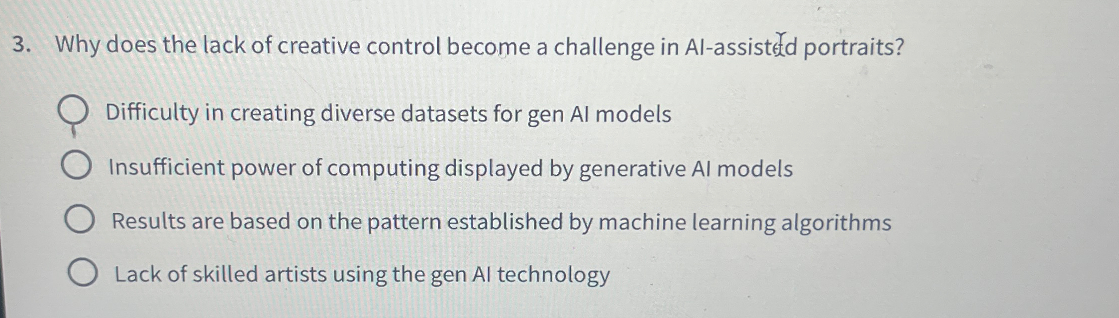 Why does the lack of creative control become a