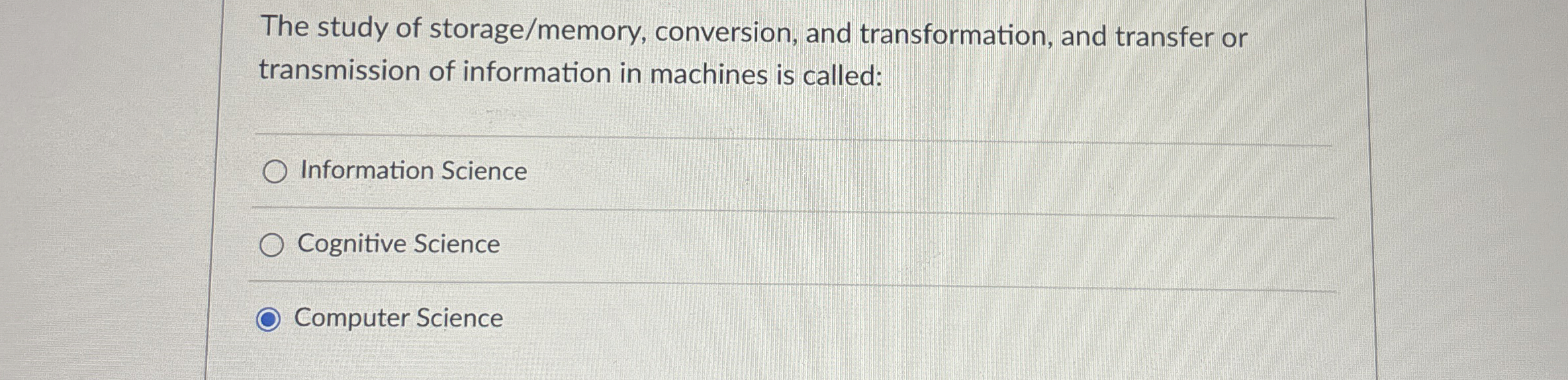 The study of storage / memory , conversion, and