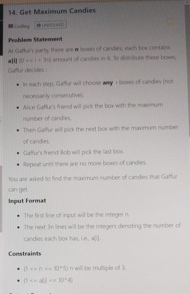 Problem Statement At Gaffur's party, there are n