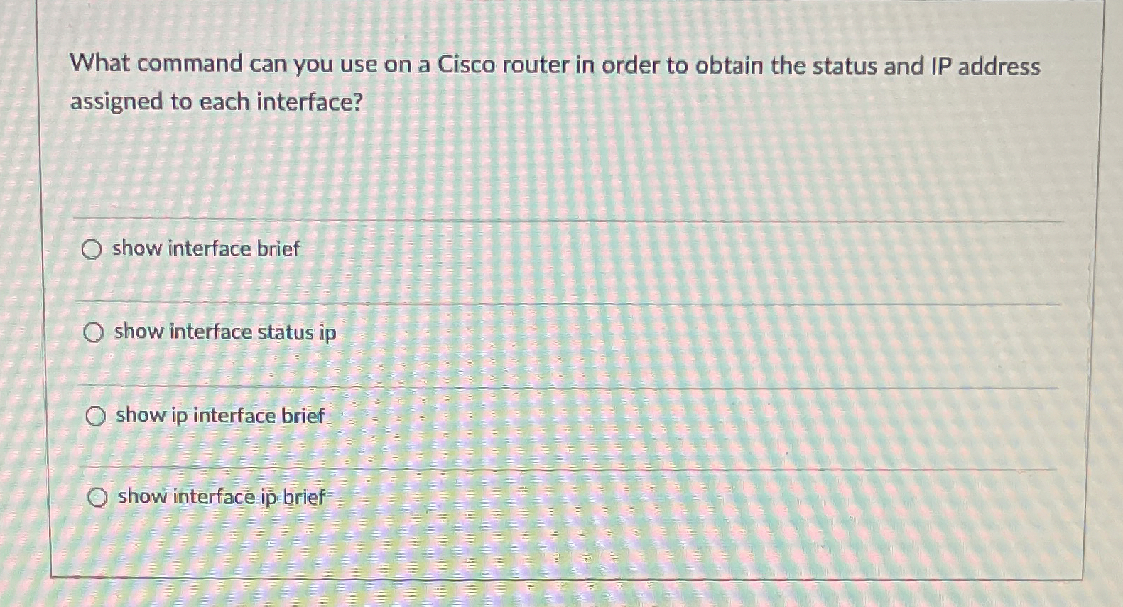 What command can you use on a Cisco router in