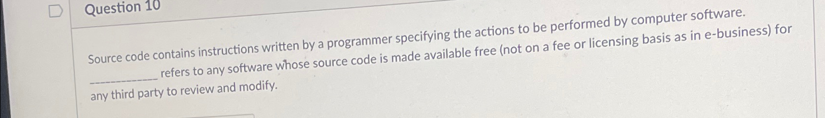 Question 1 0 Source code contains instructions
