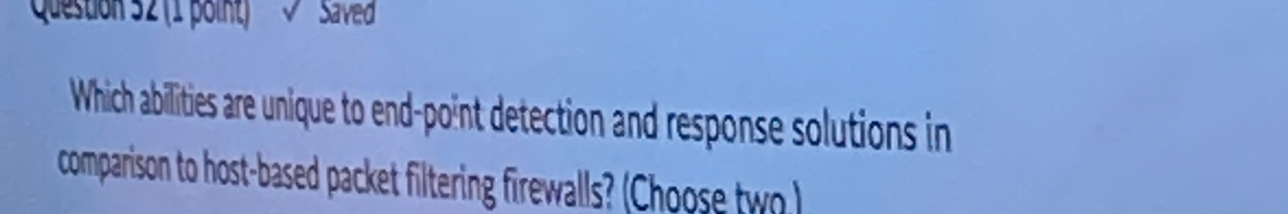 Which abilites are unique to end - point