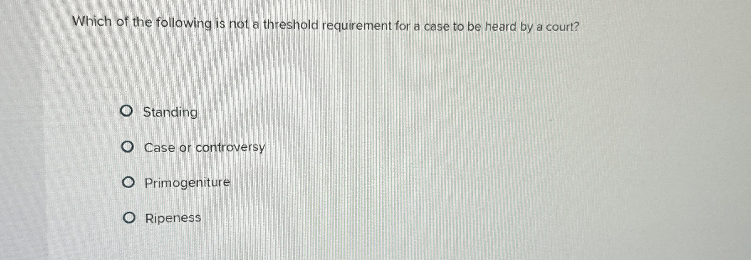 Which of the following is not a threshold