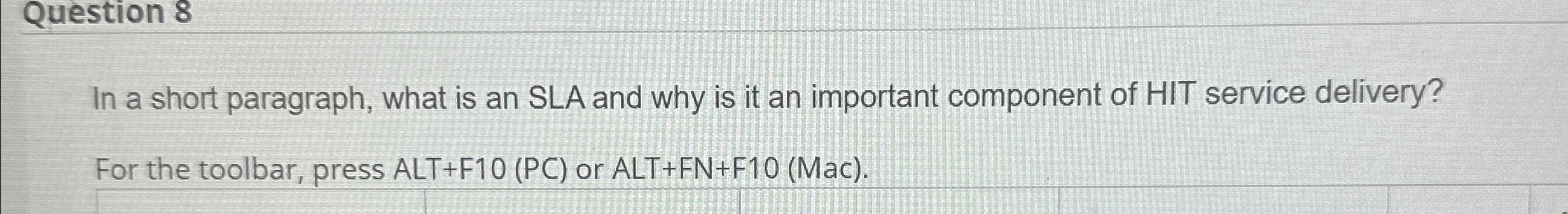 In a short paragraph, what is an SLA and why is