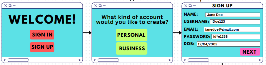 create this gui using java swing. make it a
