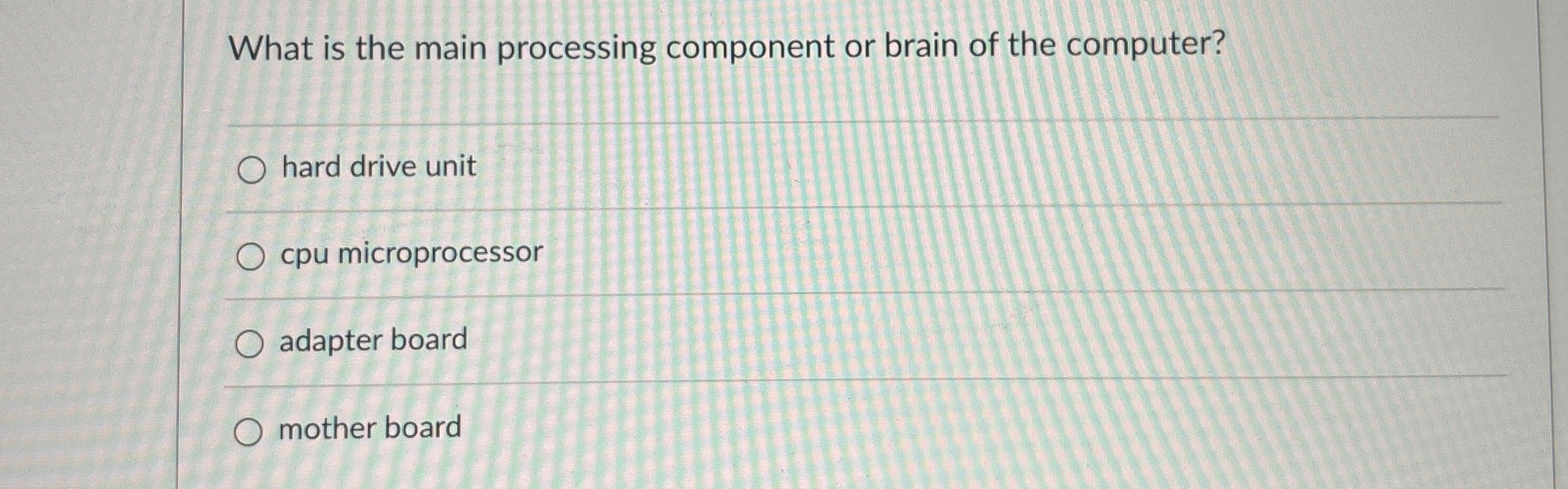 What is the main processing component or brain of