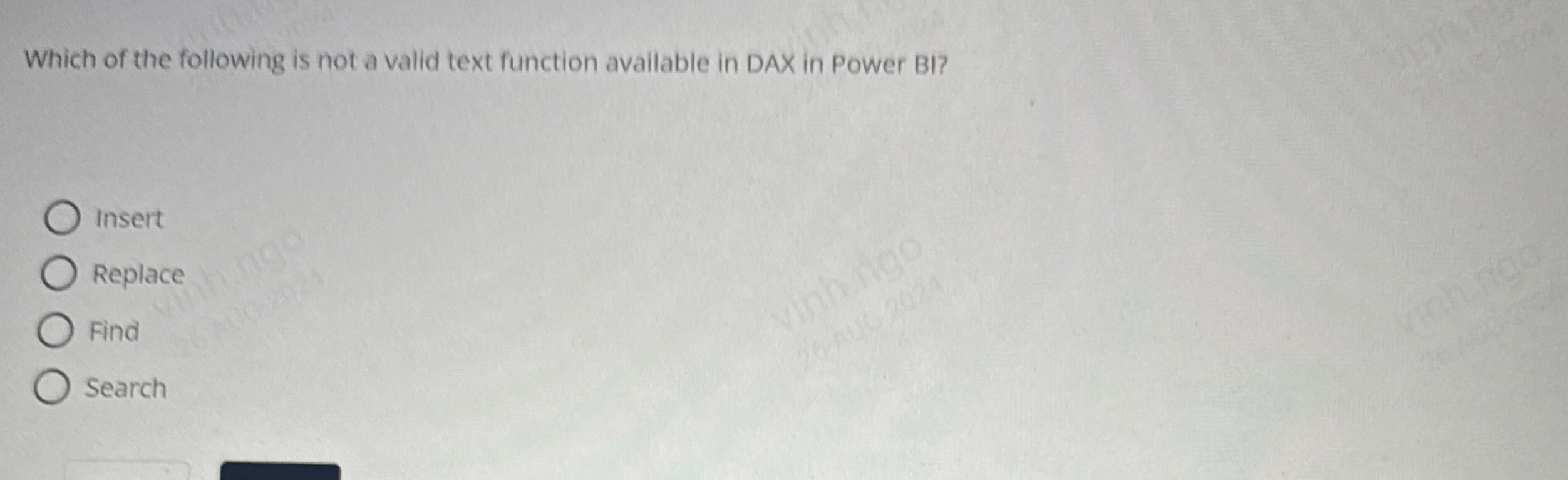 Which of the following is not a valid text