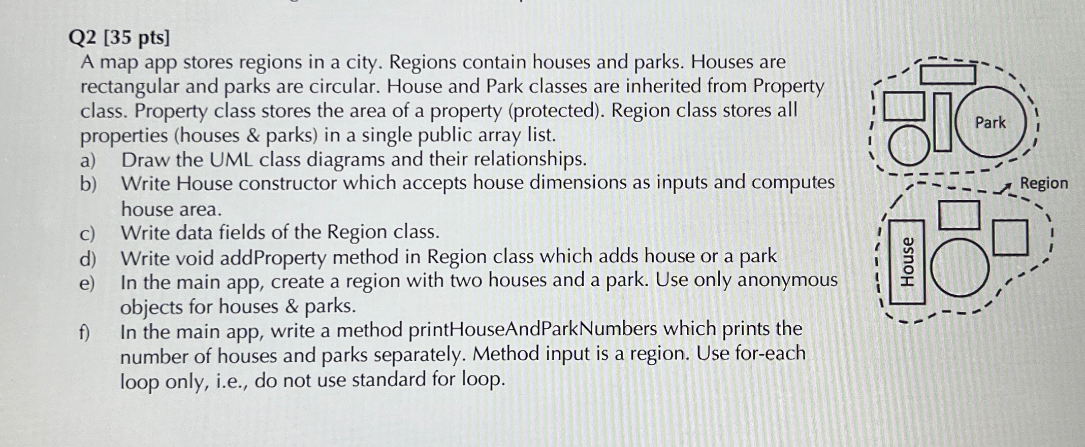 Q 2 [ 3 5 pts ] A map app stores regions in a