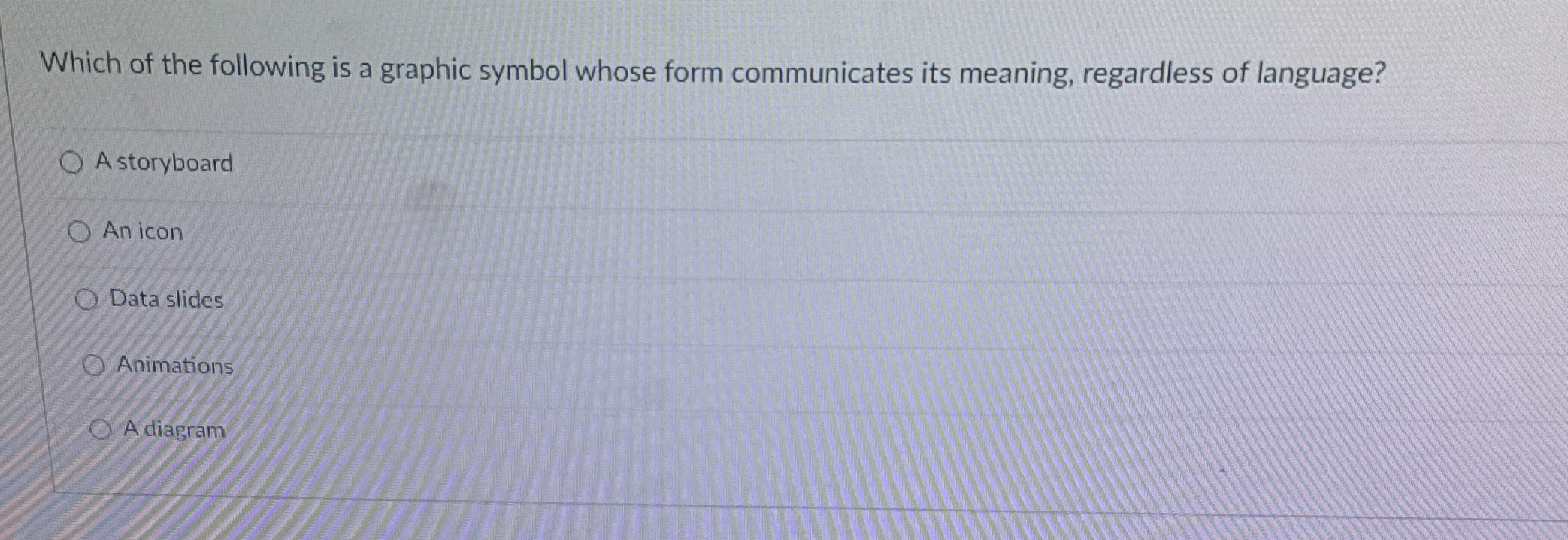Which of the following is a graphic symbol whose