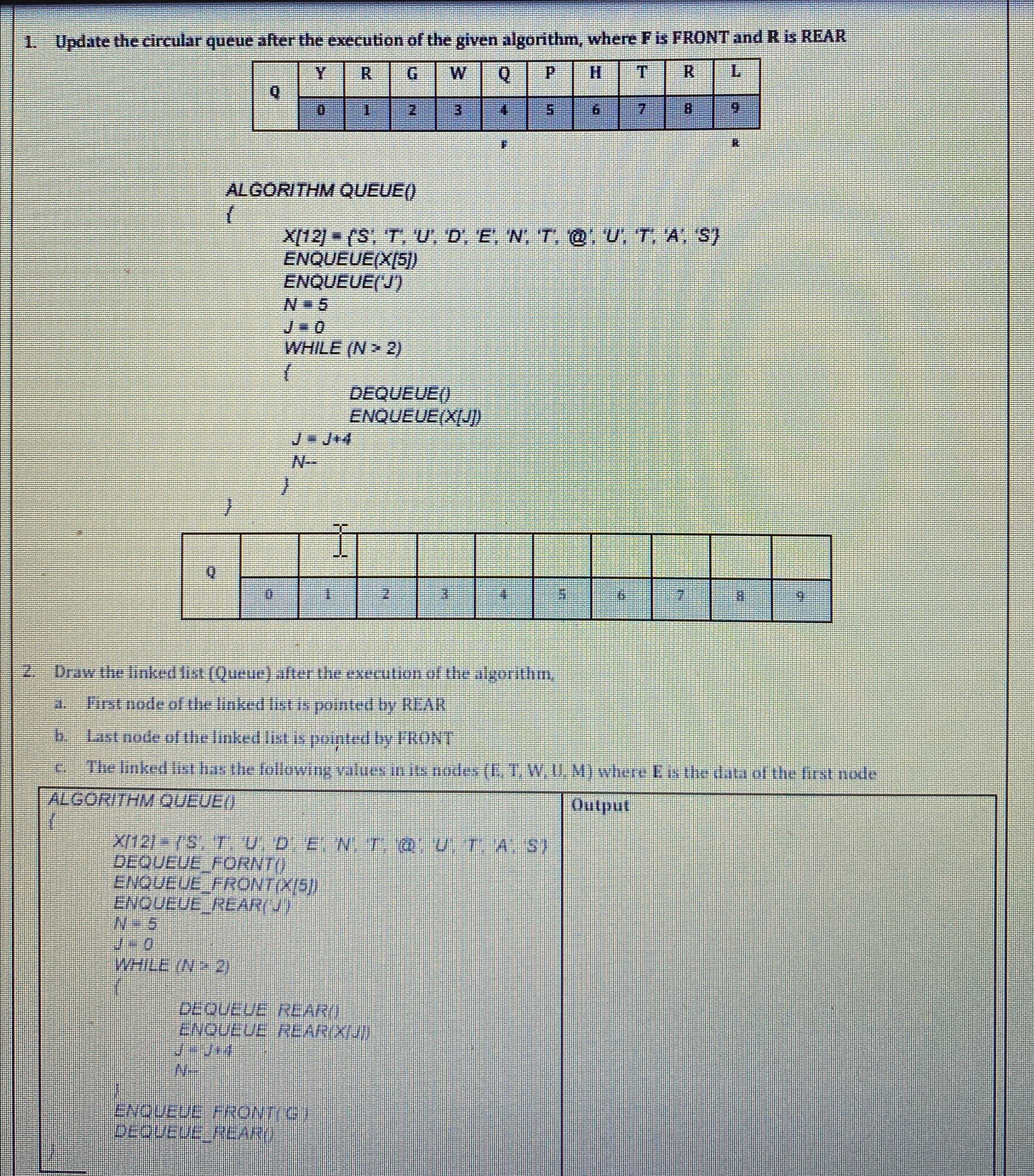 solution for Data structure algorithm ?