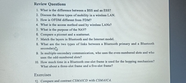 1 ) What is the difference between a BSS and an