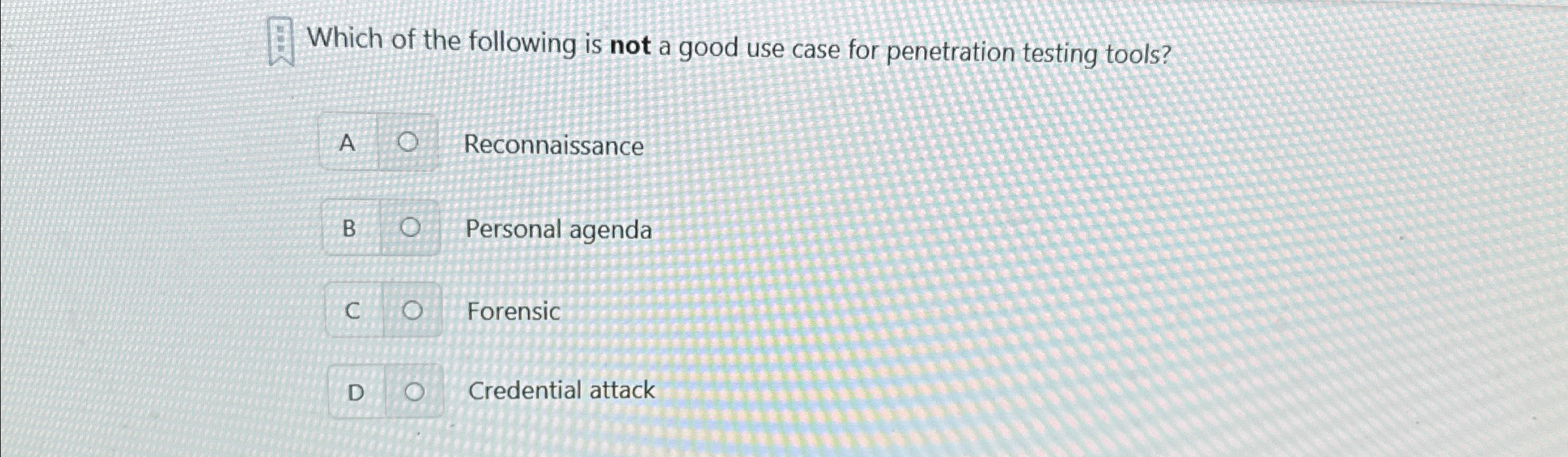Which of the following is not a good use case for